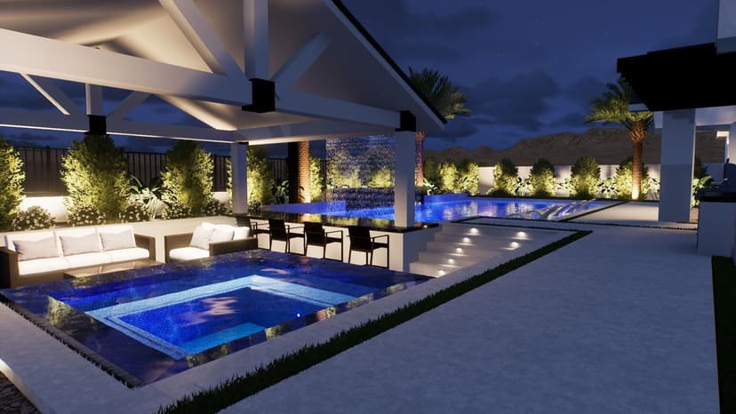 Commercial pool services, real project